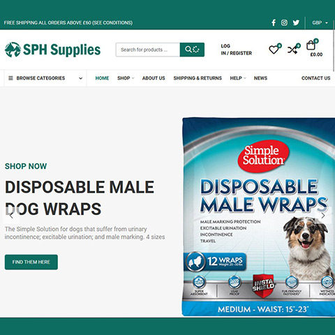 SPH Supplies ecommerce website